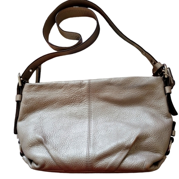 COACH Metallic Pebble Leather Soho Duffle Convertible Shoulder Crossbody… - Picture 1 of 10